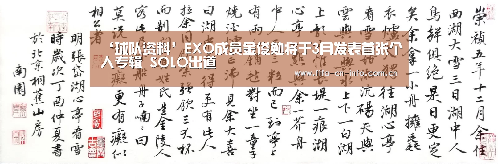 ‘球队资料’EXO成员金俊勉将于3月发表首张个人专辑 SOL